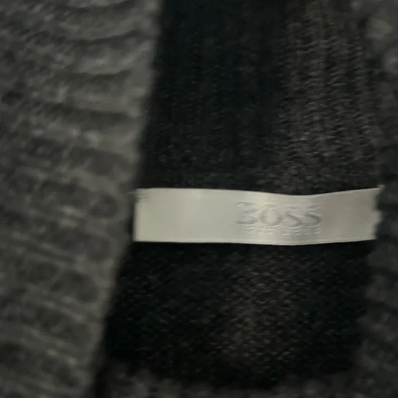 Boss Charcoal Gray Turtleneck Poncho Sweater (see pics) - Picture 2 of 4